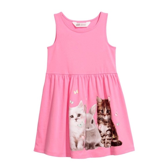 H&M Other - NWT H&M Pink Cats/Bunnies Summer Dress 18-24mo H&M Other - NWT H&M Pink Cats/Bunnies Summer Dress 18-24mo